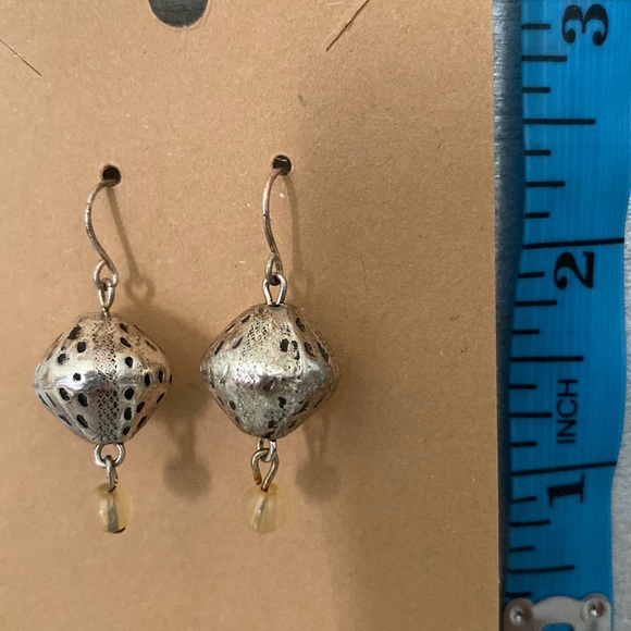 Silver and Crystal Boho Earrings - Picture 3 of 5